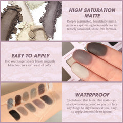 La Catrina deep charcoal lid swatch showing crease-defining pigment payoff