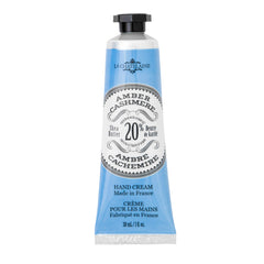 La Chatelaine front packaging showing Amber Cashmere travel tube benefit elegant hydration