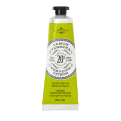 La Chatelaine front tube showing lemon verbena label and travel convenience