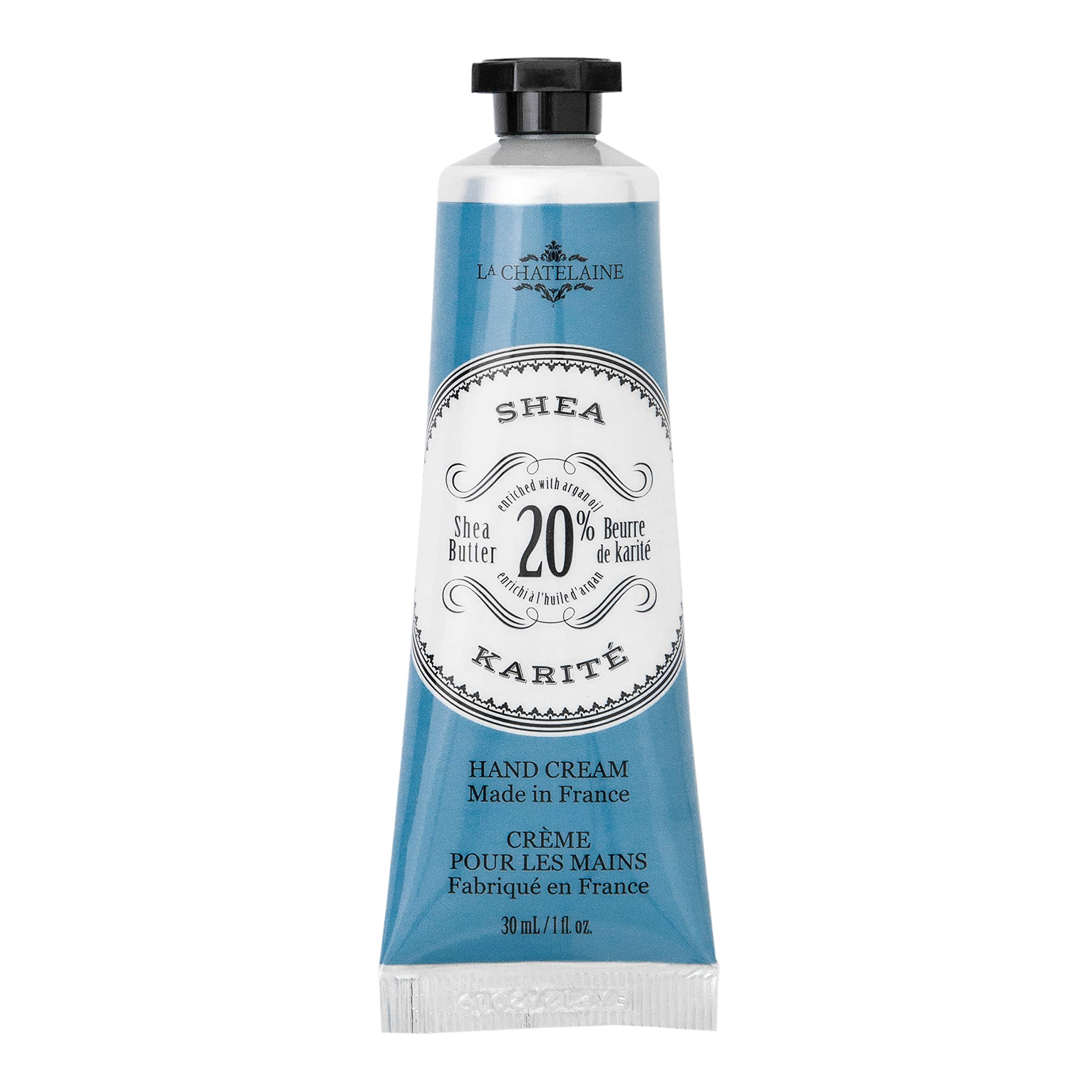 La Chatelaine front tube showing product name and elegant packaging benefit portability