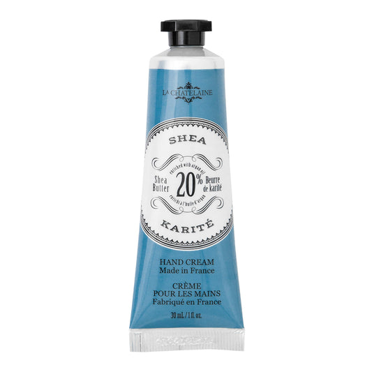 La Chatelaine front tube showing product name and elegant packaging benefit portability