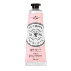 La Chatelaine front tube packaging showing Oud Rose scent and benefits