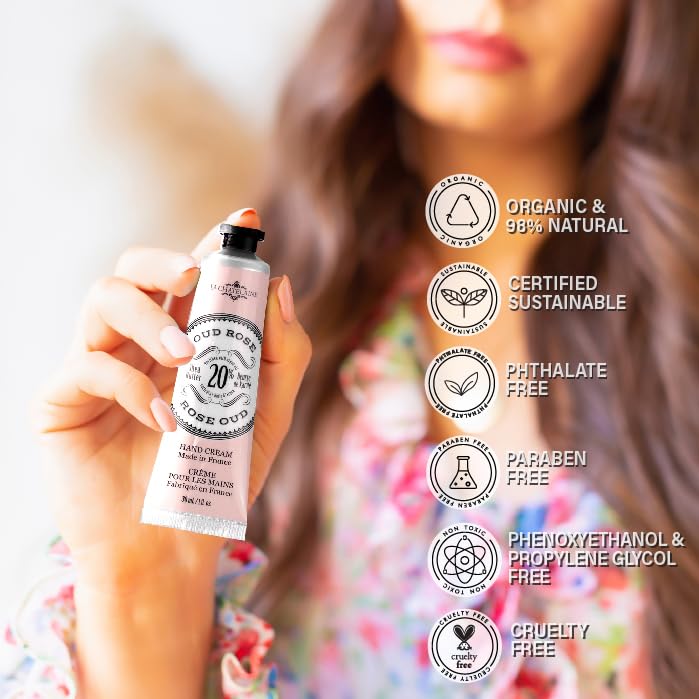 La Chatelaine tube held in hand showing travel convenience benefit