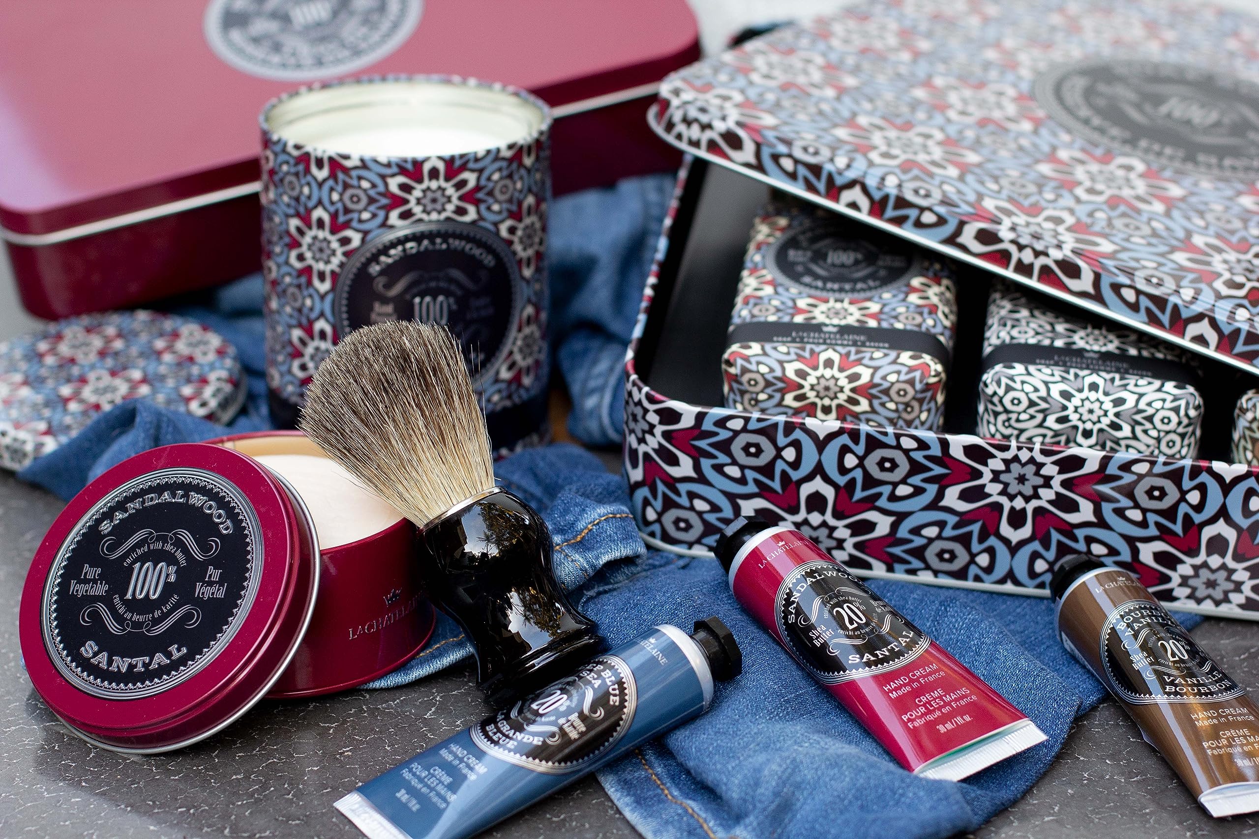 La Chatelaine beside a passport showing 30ml travel-friendly convenience benefit