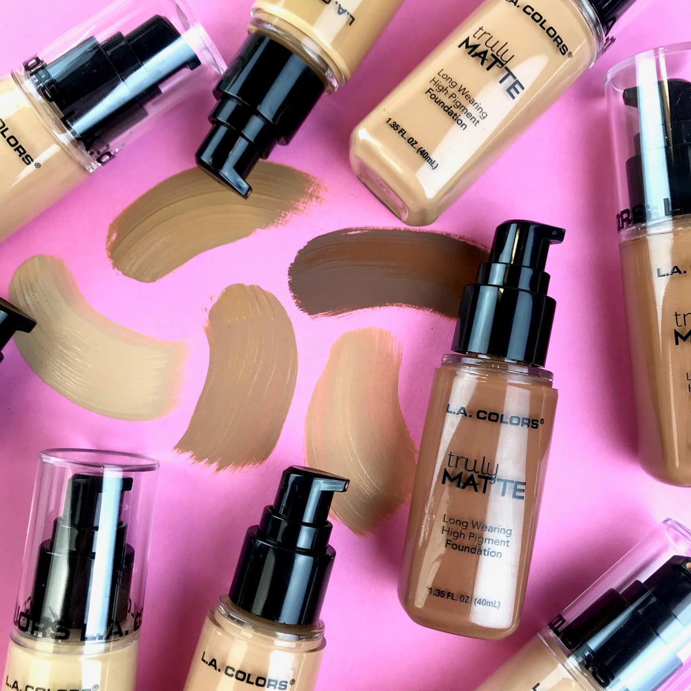 L.A. COLORS product on application spoon demonstrating lightweight, buildable coverage