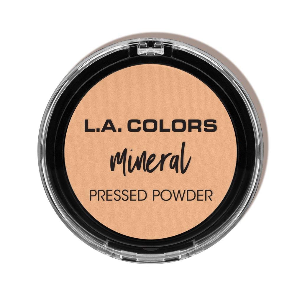 L.A. COLORS compact front view showing sleek packaging and portability benefit