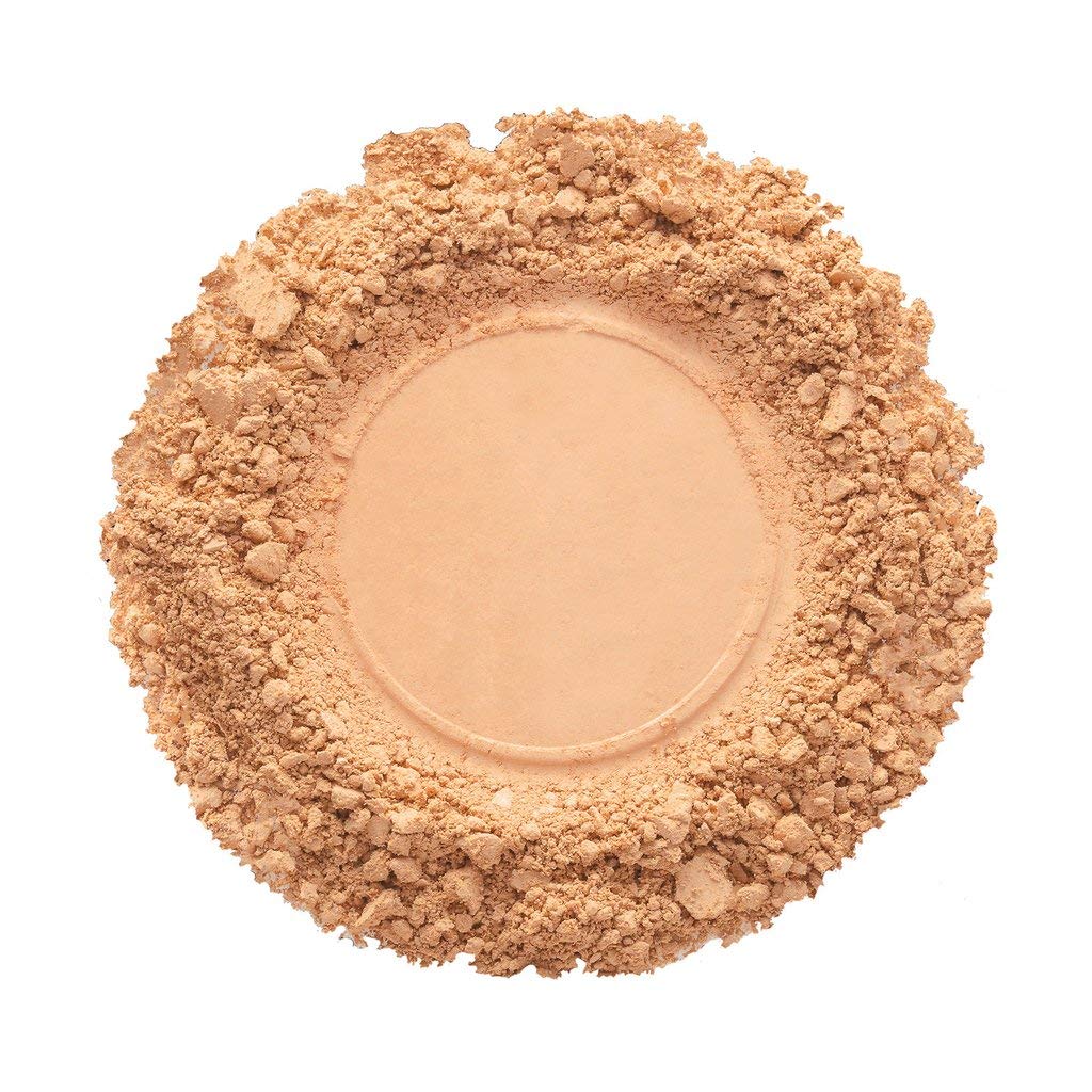 L.A. COLORS open powder pan revealing pressed mineral surface for even coverage