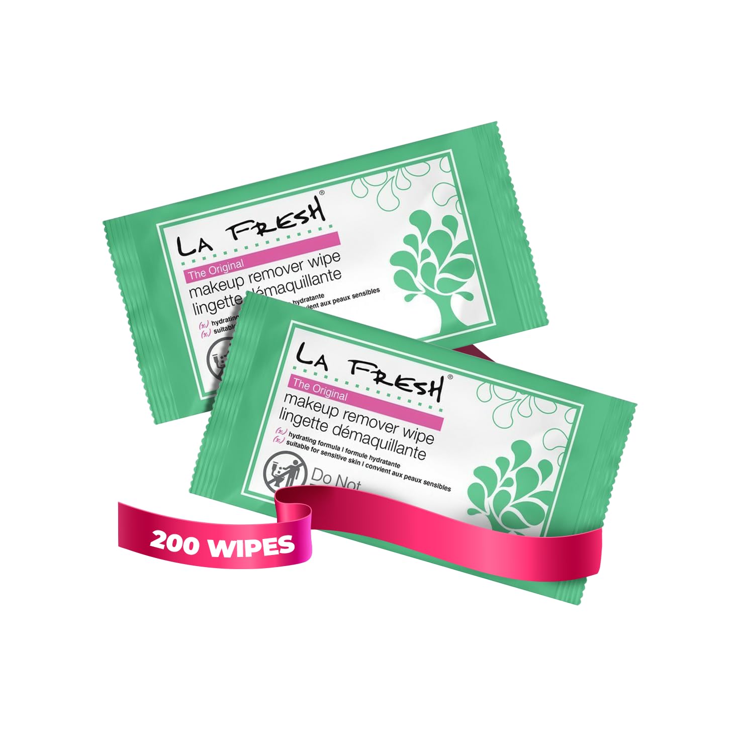 LA Fresh front packaging of 200-count wipes showing travel convenience