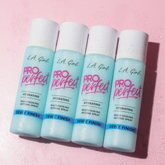 L.A. Girl in bathroom setting illustrating daily routine refresh and glow benefit