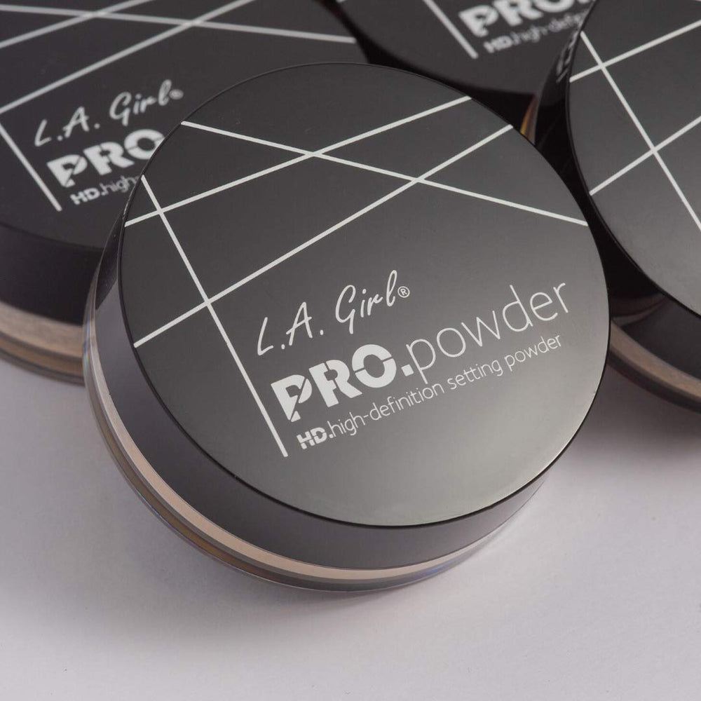 L.A. Girl close-up powder texture highlighting fine-milled finish