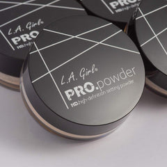 L.A. Girl close-up powder texture highlighting fine-milled finish