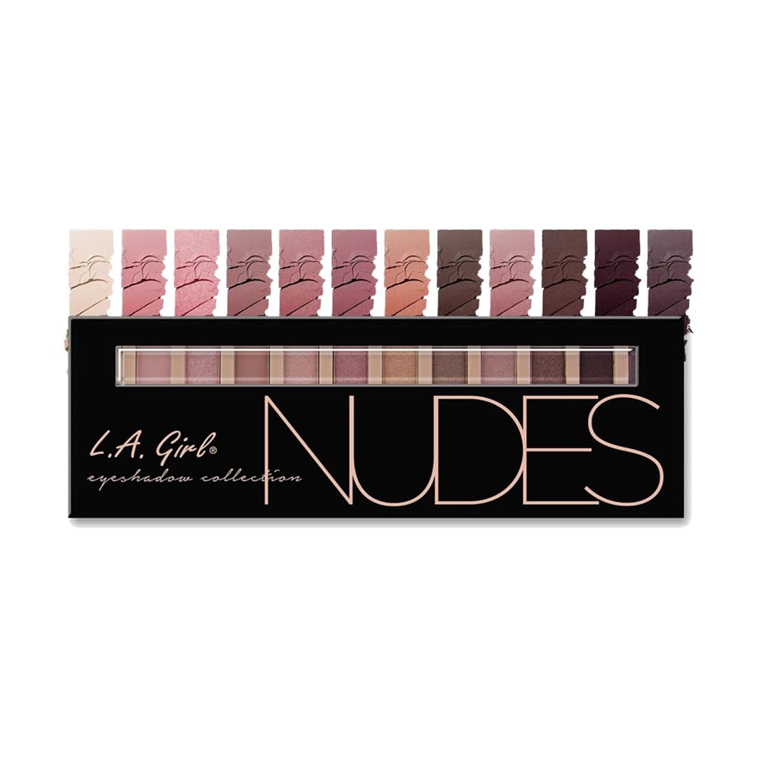 L.A. Girl front compact showing sleek glossy packaging and portable design benefit
