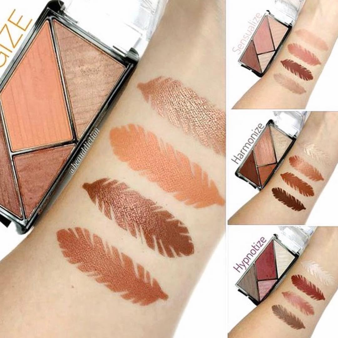 L.A. Girl Urbanize swatches on skin showing rich pigment and true-to-pan color