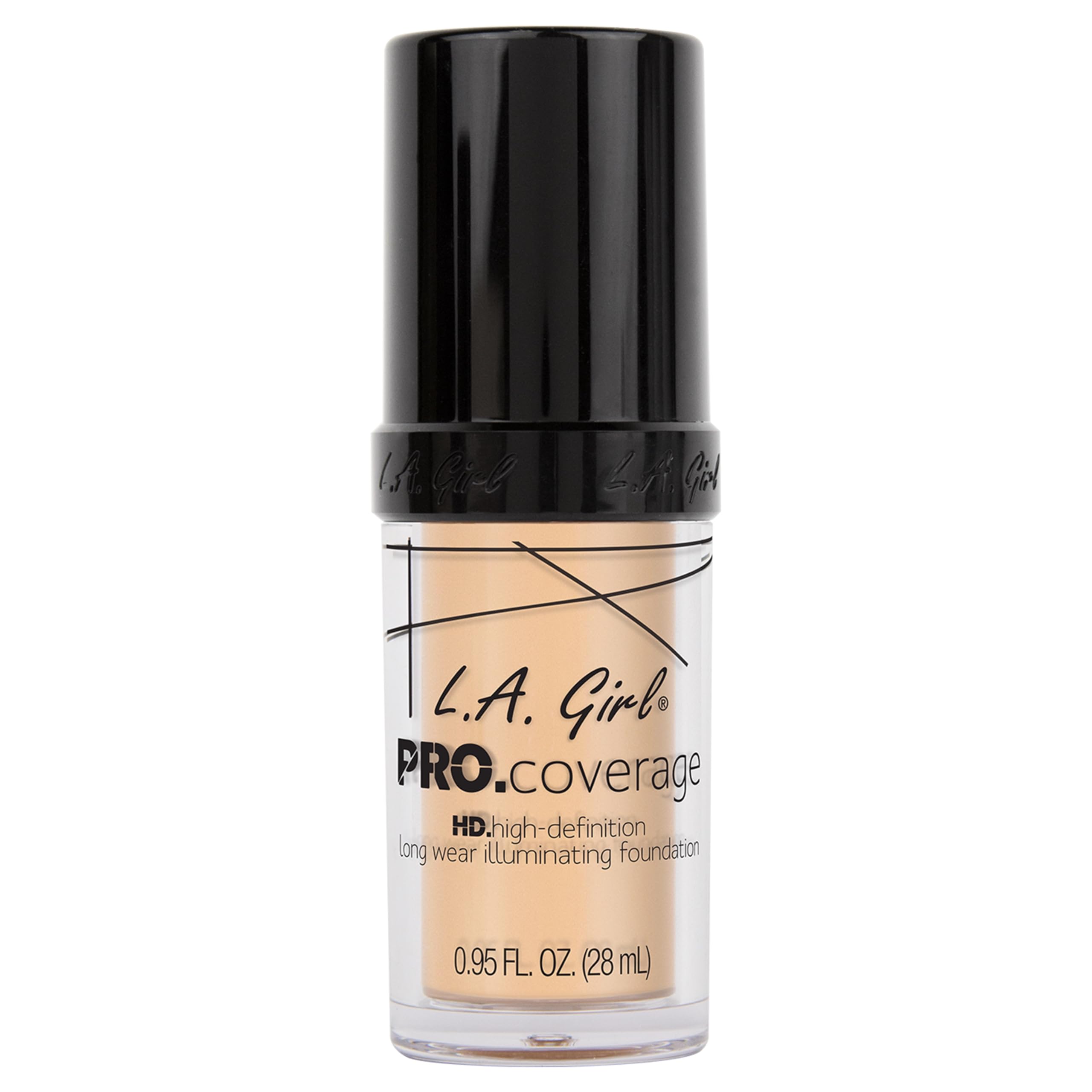 L.A. Girl pump dispense close-up demonstrating easy, mess-free application benefit