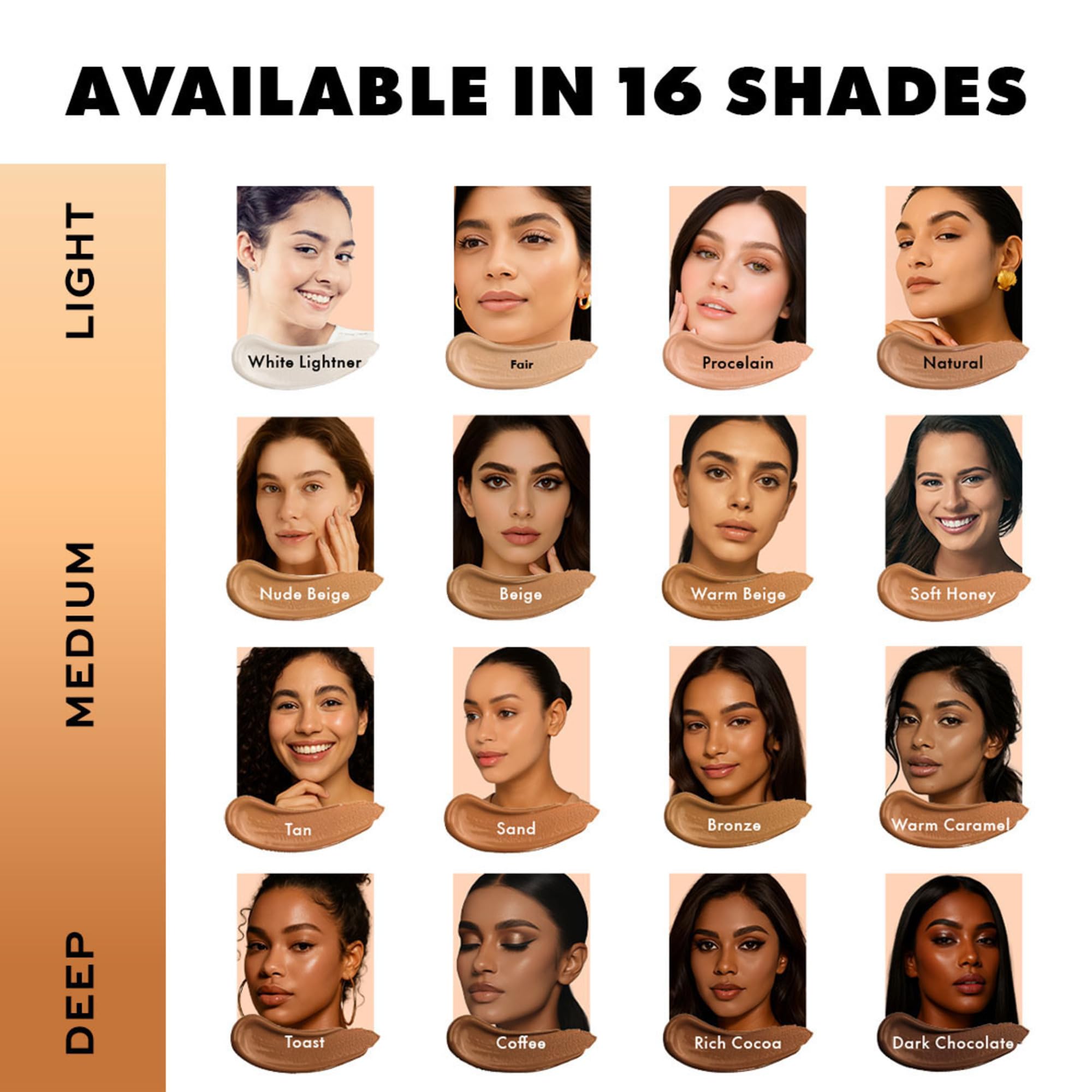 L.A. Girl side-by-side skin patch showing before and after coverage effect