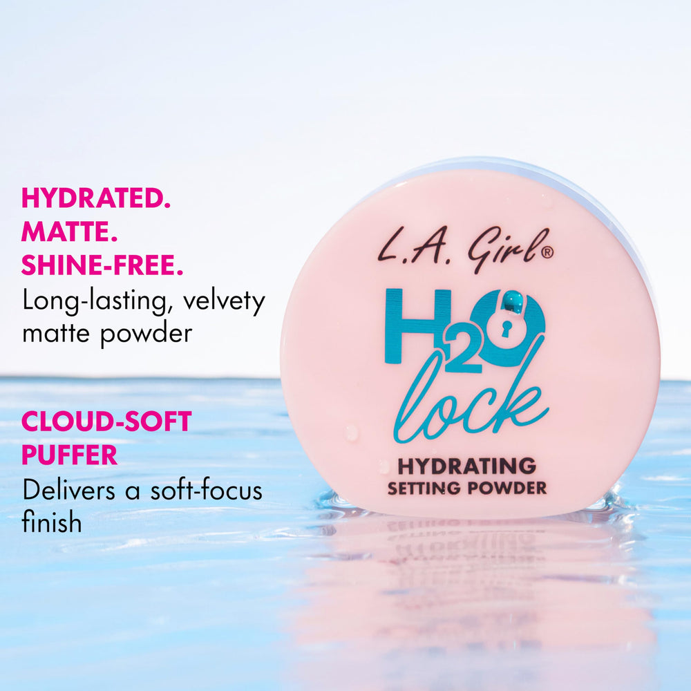 L.A. Girl compact held in hand demonstrating size and portability benefit