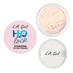 L.A. Girl compact open with puff for mess-free on-the-go touch ups