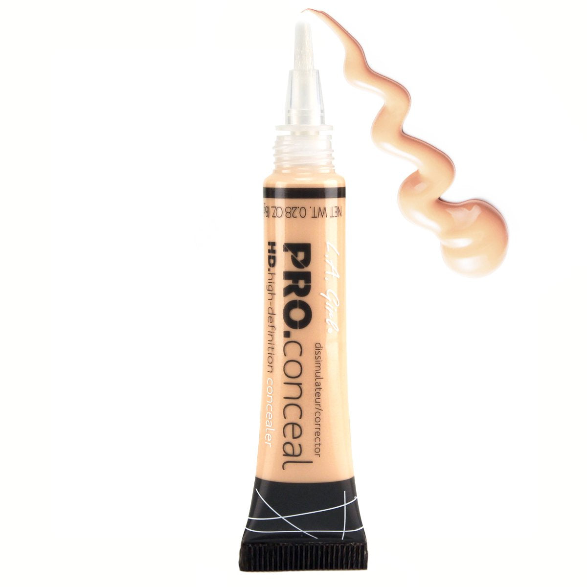 L.A. Girl concealer applied under eye on model, brightening effect for refreshed appearance benefit