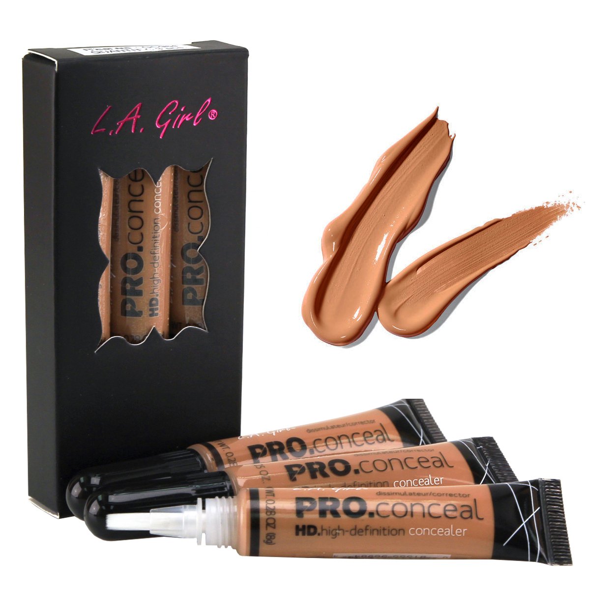 L.A. Girl front packaging showing trio pack benefit