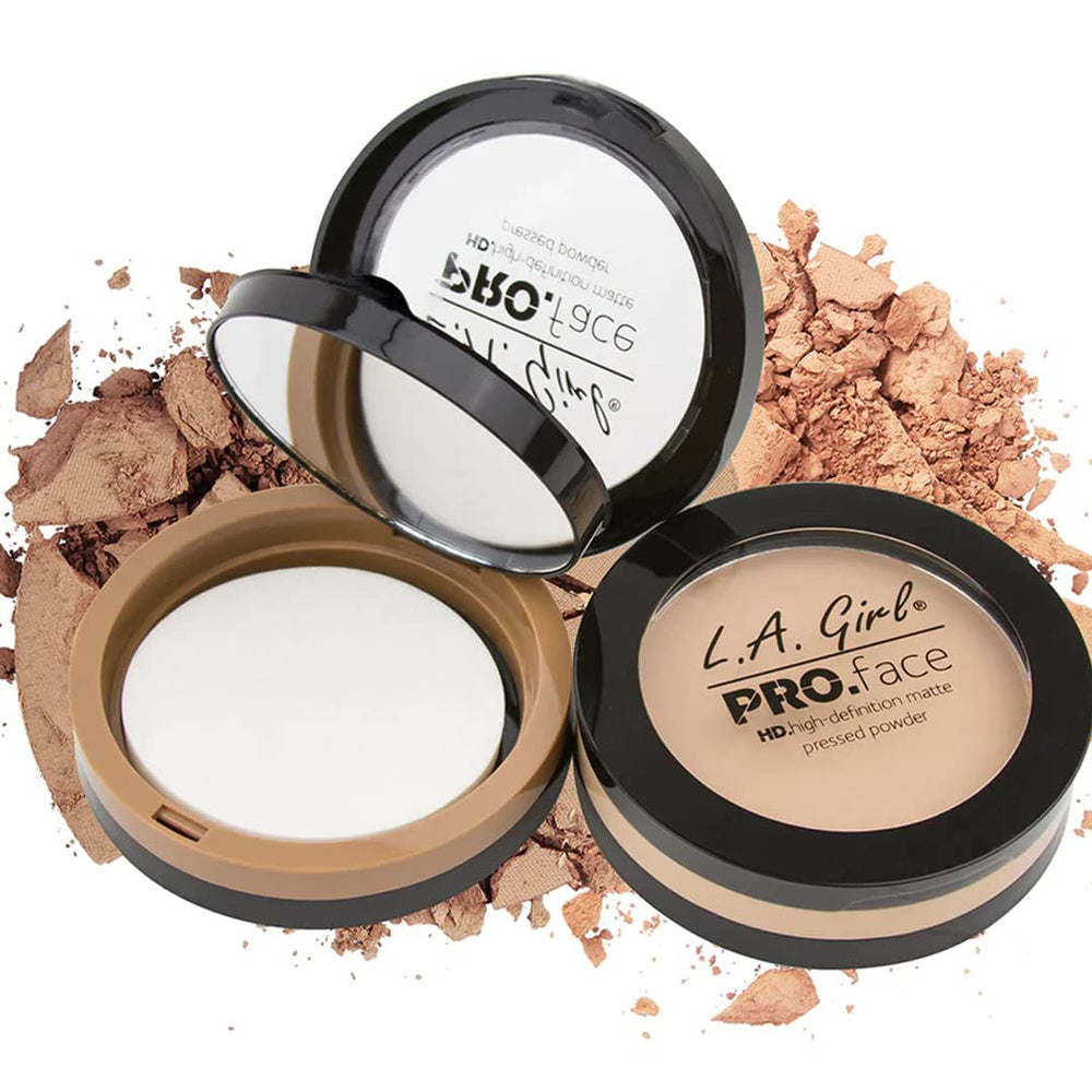 L.A. Girl compact inside a handbag in lifestyle scene for easy daytime touch-ups
