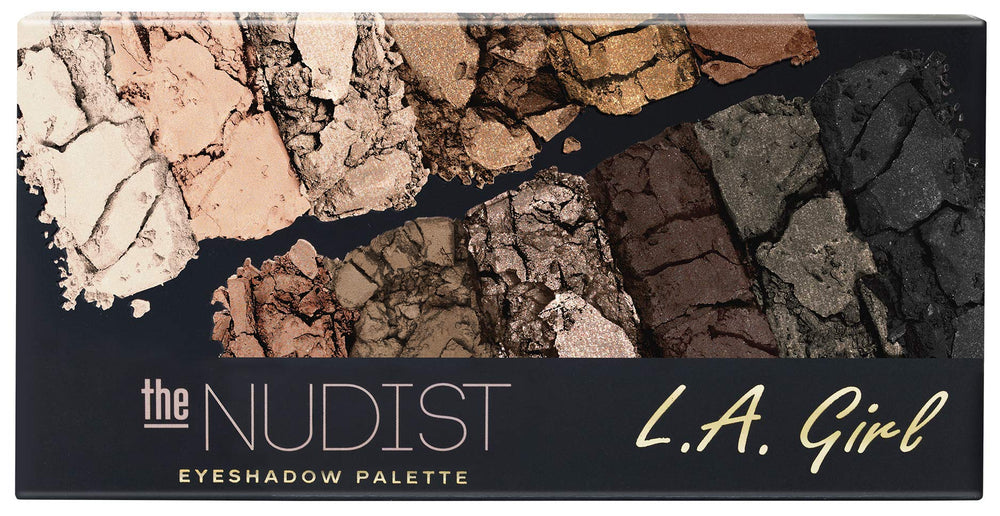 L.A. Girl The Nudist applied on a model eye showing blendable neutrals for day-to-night looks