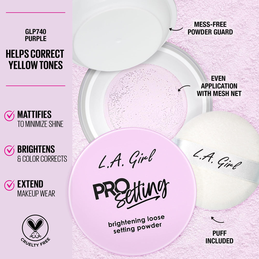 L.A. Girl model applying powder on T-zone demonstrating shine control and matte look
