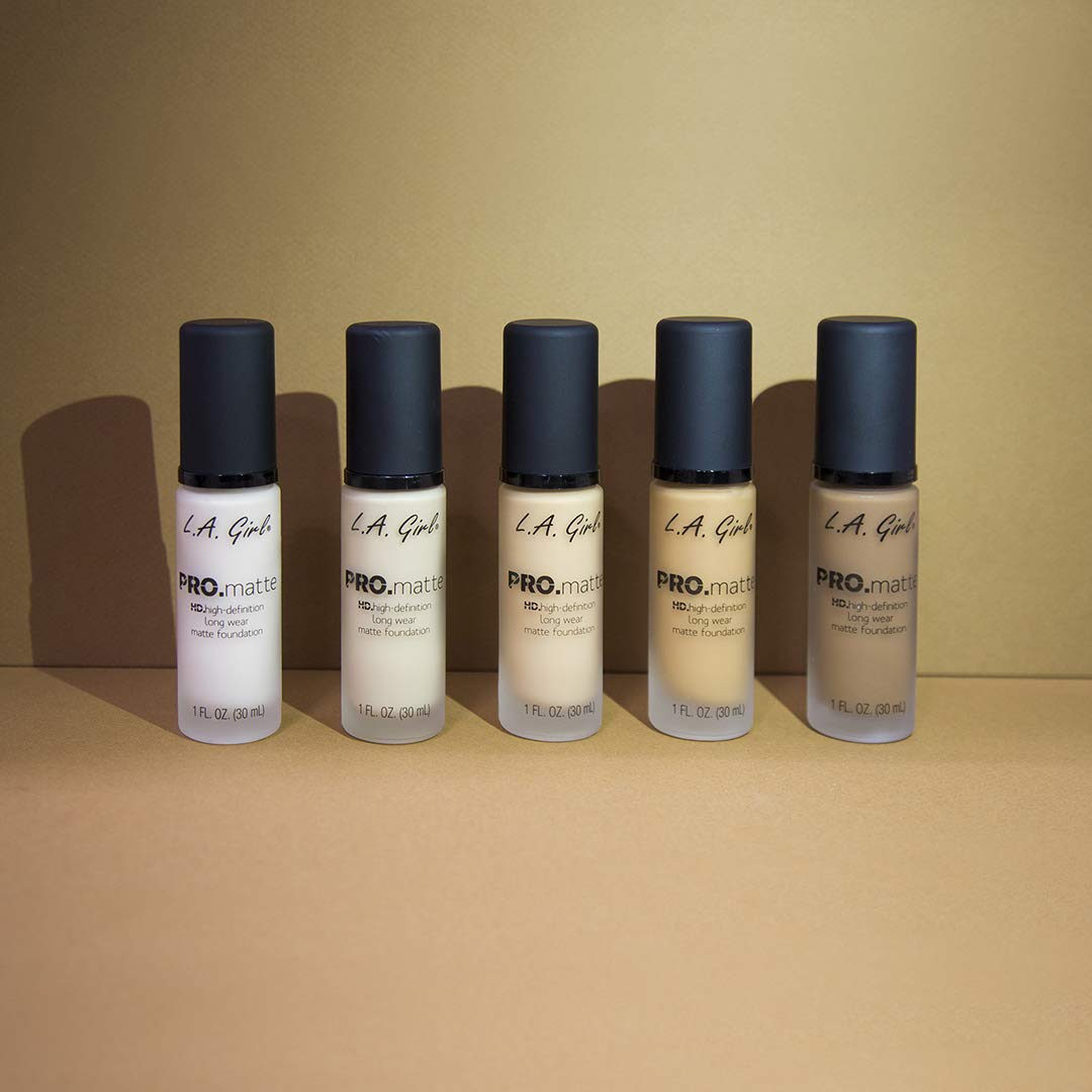 L.A. Girl foundation in a makeup bag ready for touch-ups, travel-friendly convenience benefit