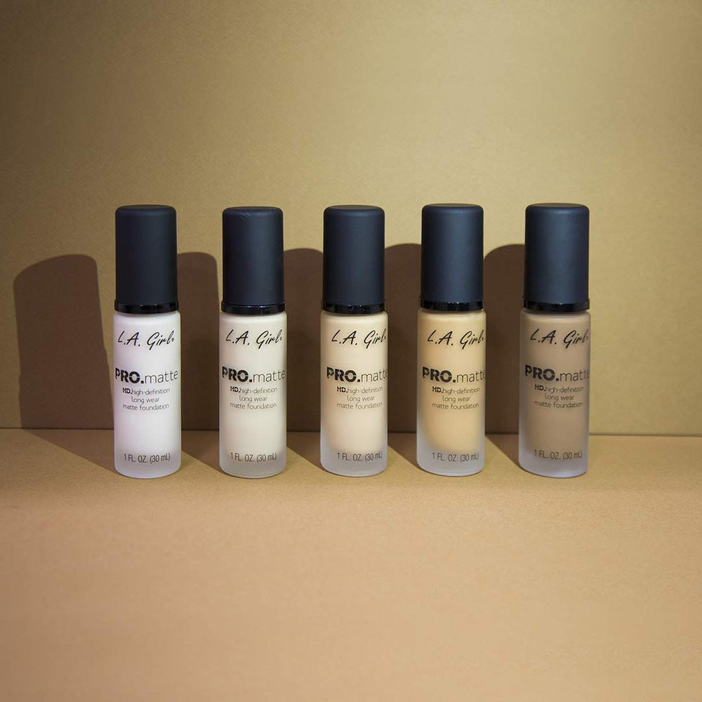 L.A. Girl foundation in a makeup bag ready for touch-ups, travel-friendly convenience benefit