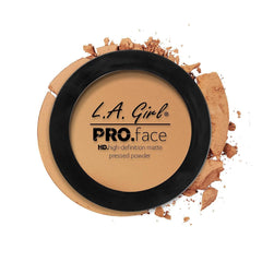 L.A. Girl compact front view showing packaging and shade True Bronze for easy identification