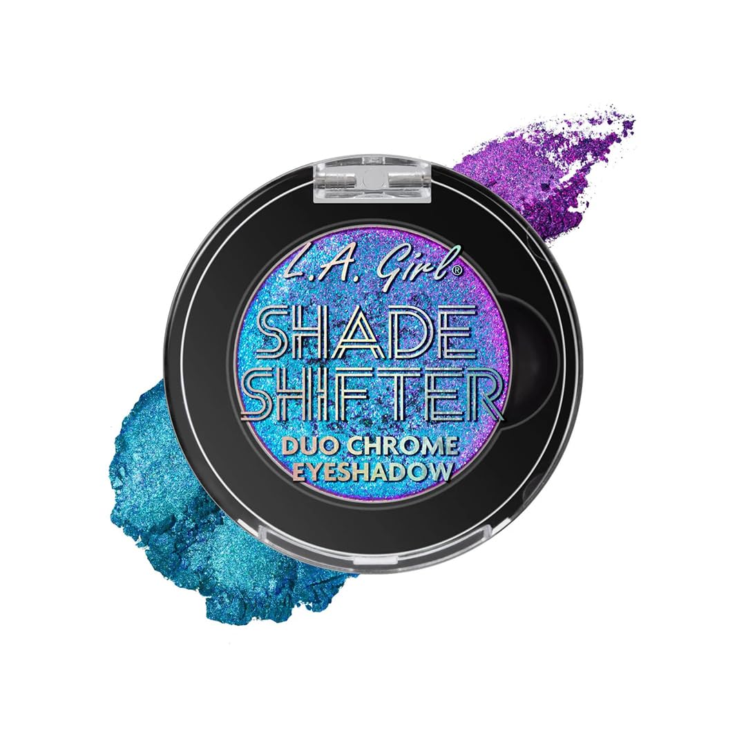 L.A. Girl Topaz compact front view showing dual-chrome finish and travel-ready design