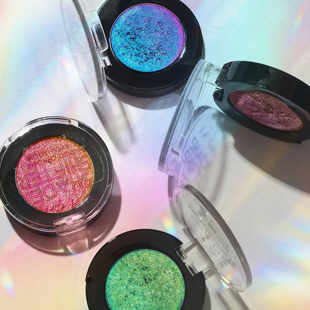L.A. Girl Topaz in an evening lifestyle look showing dramatic shimmer and color shift