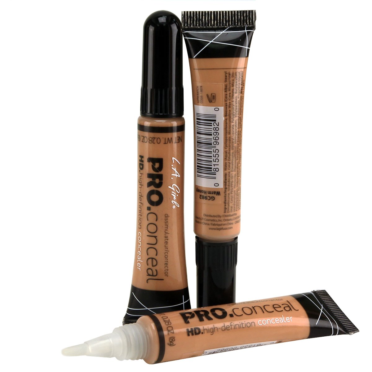 L.A. Girl concealer applicator wand with product, precise targeted application
