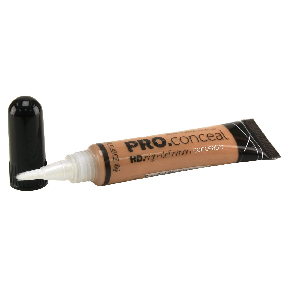 L.A. Girl concealer swatch on forearm, Warm Honey blends to brighten skin