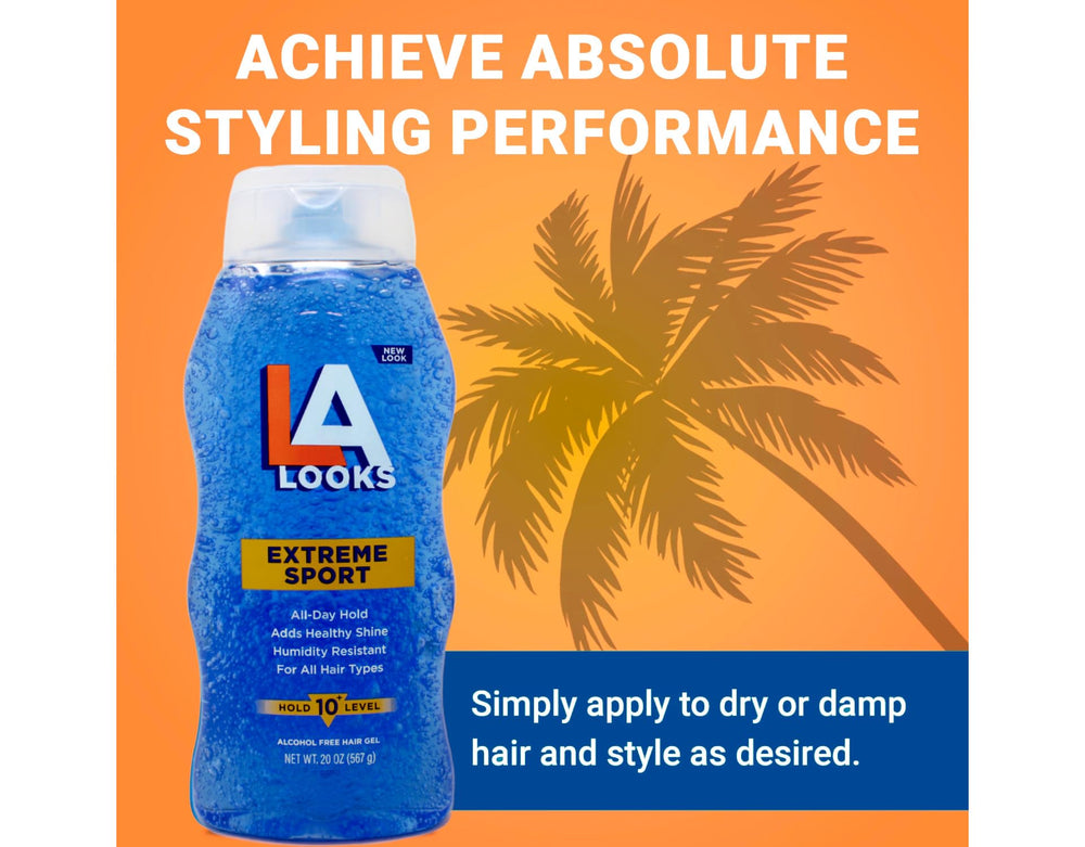 L.A. Looks side label close-up highlighting hold level and alcohol-free benefit