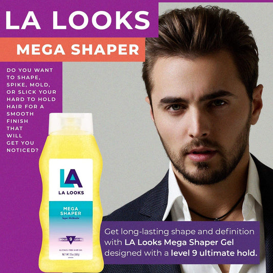 L.A. Looks Mega Shaper cap and dispensing nozzle demonstrating easy controlled application