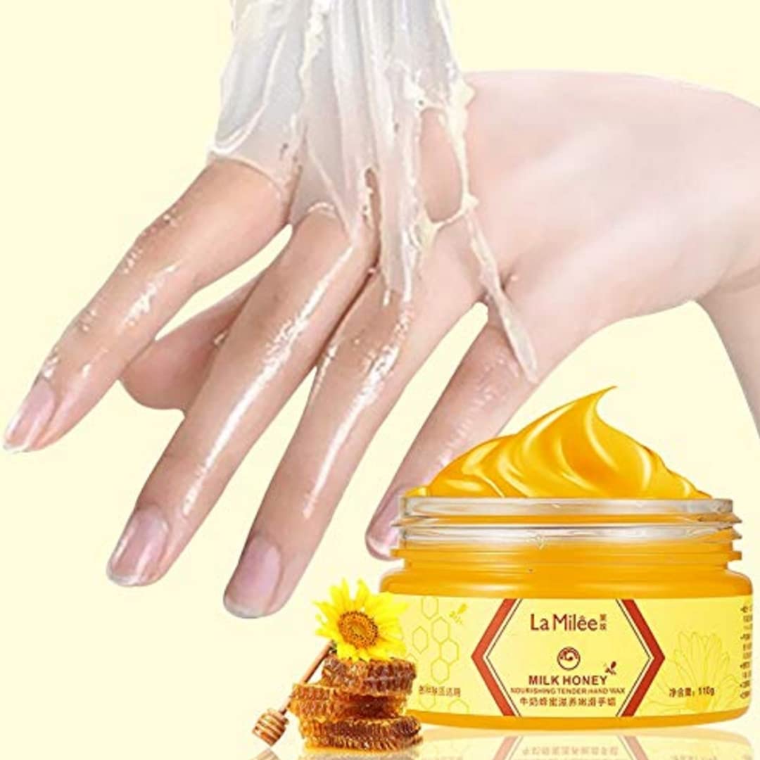 La Milee front jar showing milk honey label and compact 110g size benefit