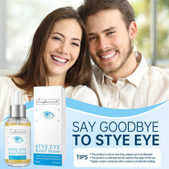 LA.PERSONAL applying a drop of serum to eyelid demonstrating safe targeted use benefit