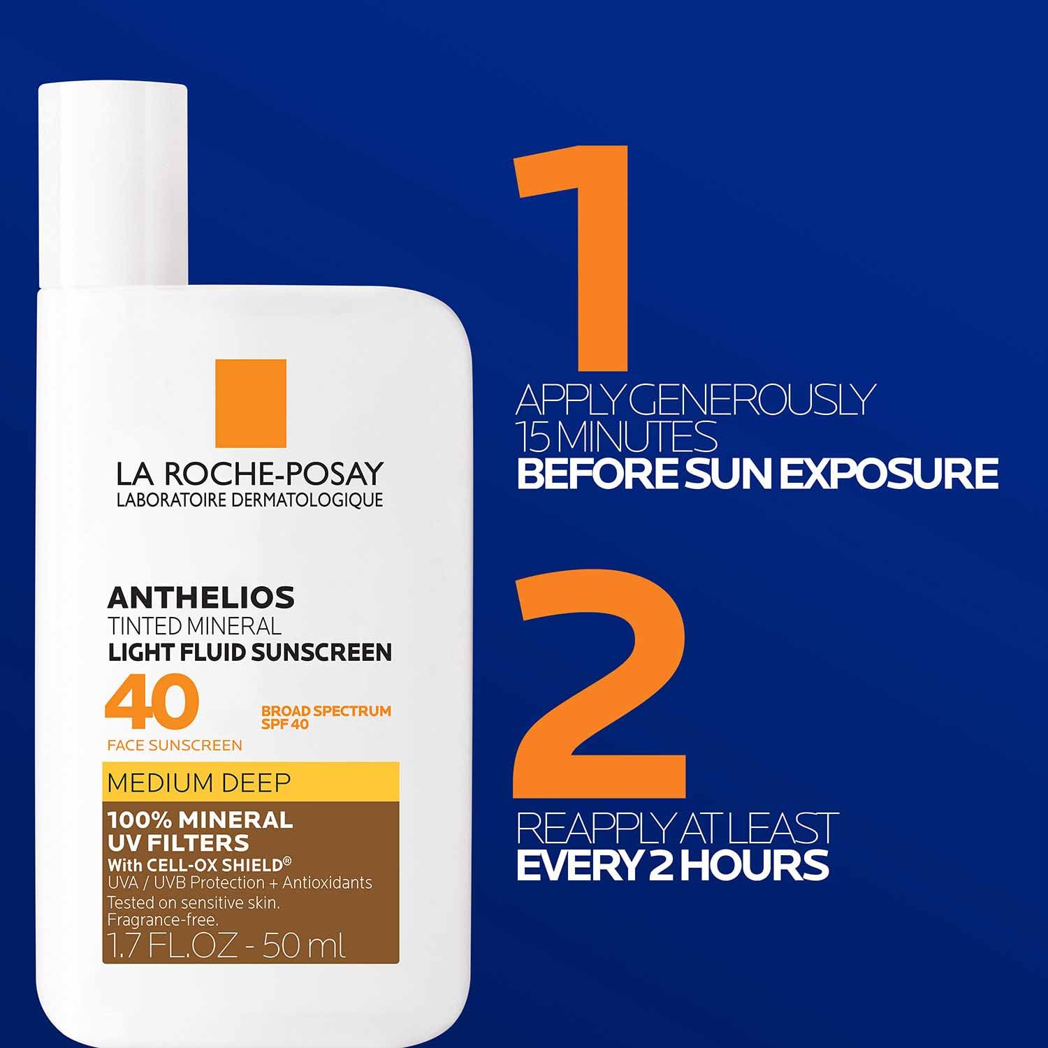 La Roche-Posay application on hand blending to show subtle tint