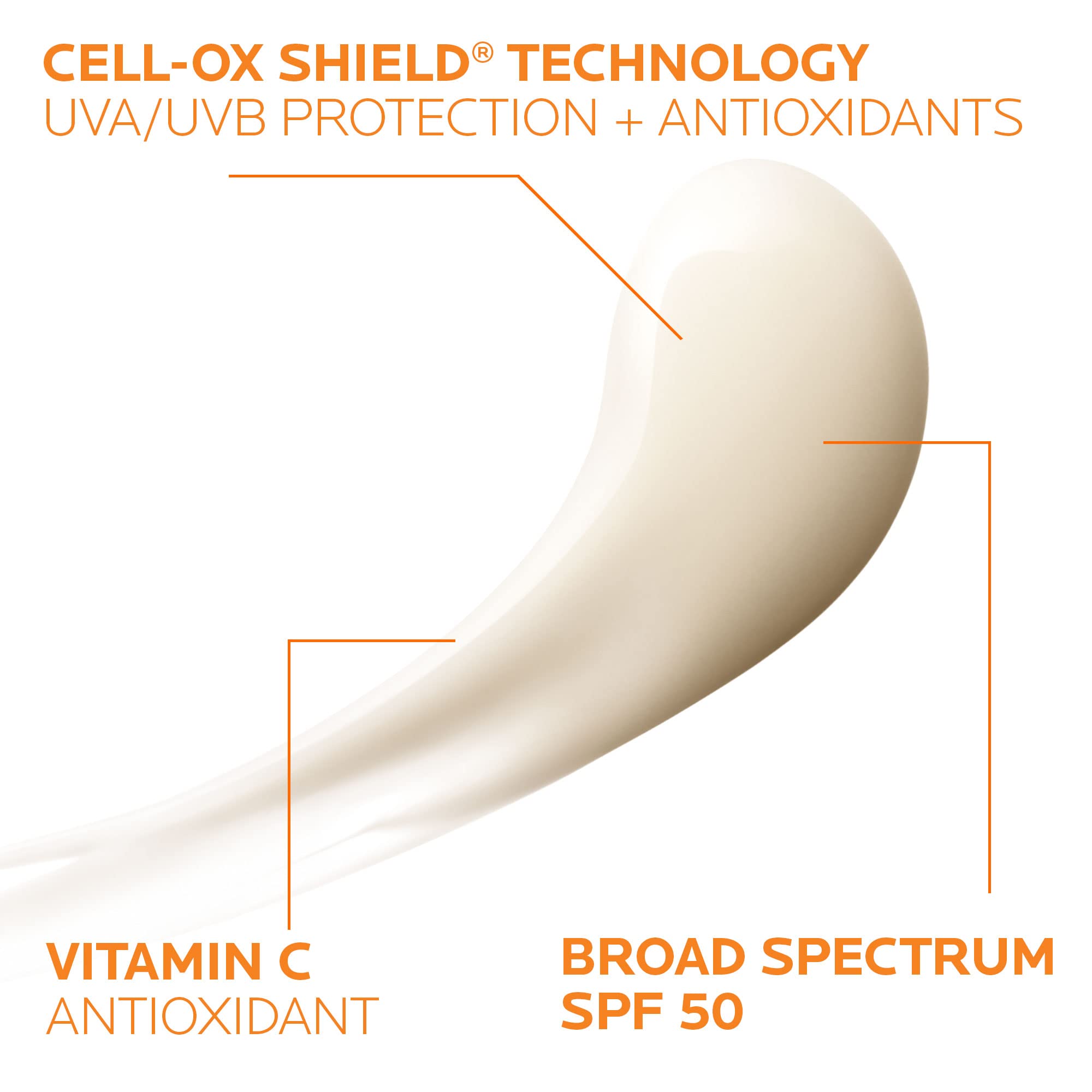La Roche-Posay ingredient label featuring vitamins C and E and antioxidant complex