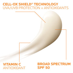 La Roche-Posay ingredient label featuring vitamins C and E and antioxidant complex