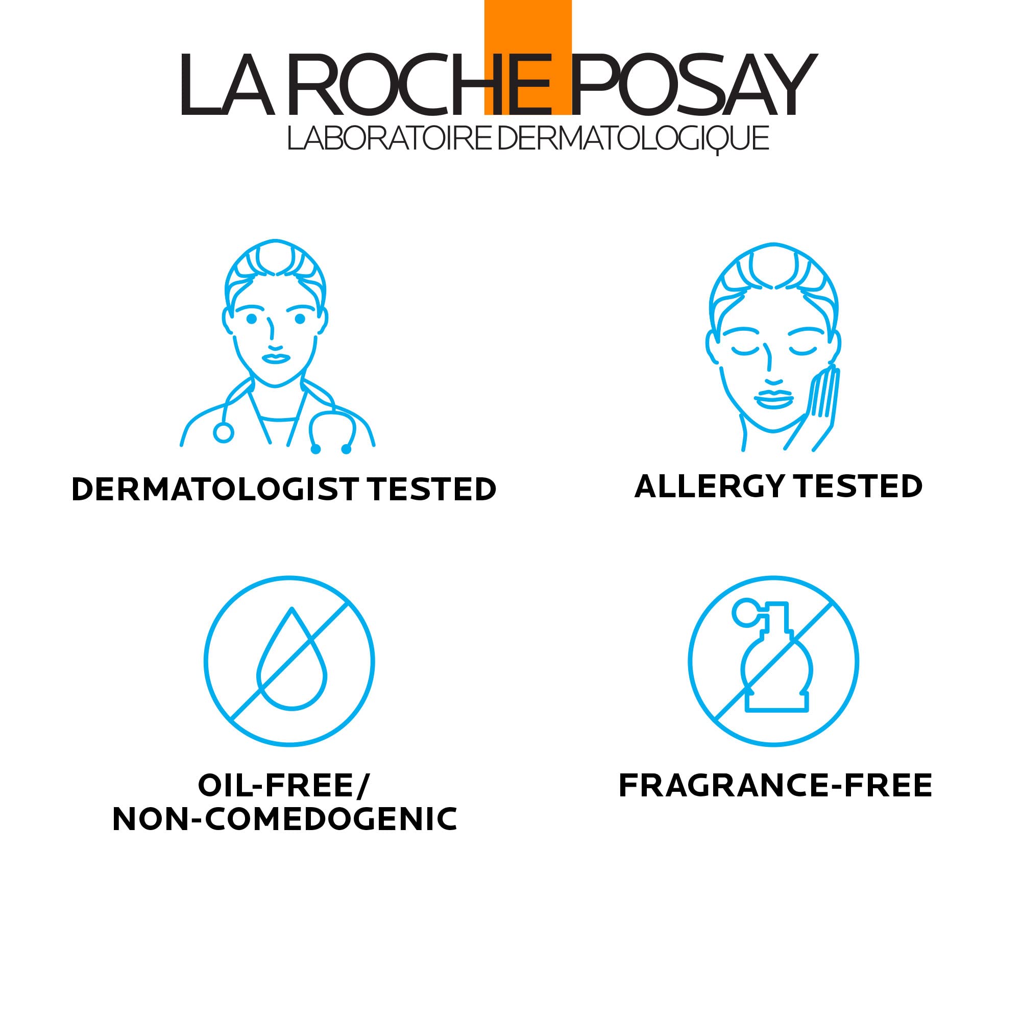 La Roche-Posay bottle beside common items to show product size and portability