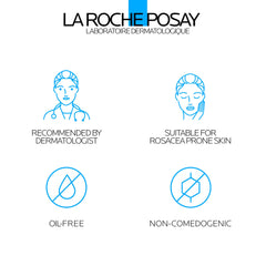 La Roche-Posay product beside ruler illustrating compact travel-friendly size