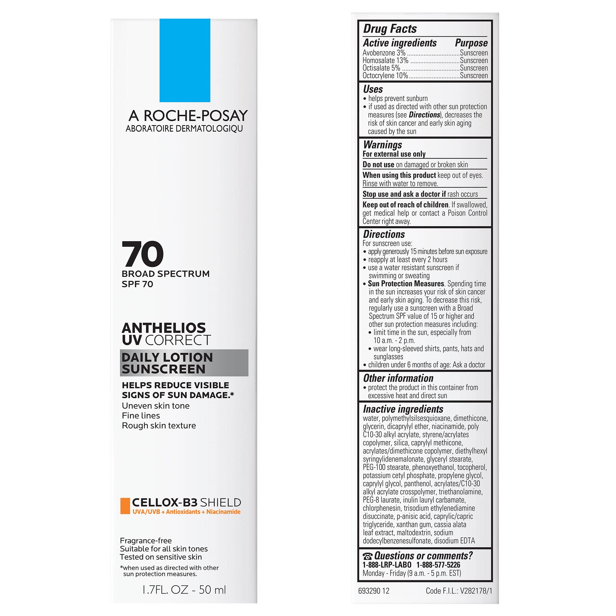 La Roche-Posay close-up texture shot showing lightweight, non-greasy finish