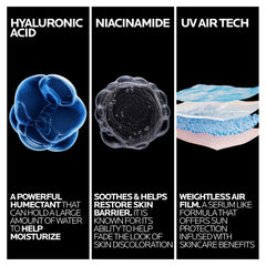 La Roche-Posay worn under makeup showing seamless layer and non-greasy base benefit
