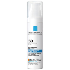 La Roche-Posay front packaging showing SPF 50 and hydrating formula benefit