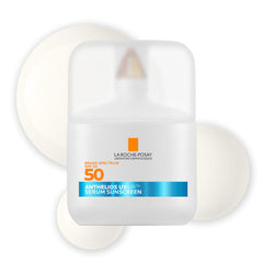 La Roche-Posay Anthelios front tube showing branding and compact design benefits