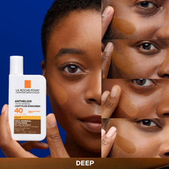 La Roche-Posay application on cheek demonstrating smooth, matte finish