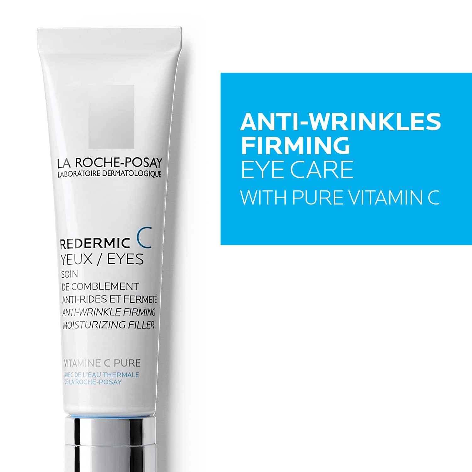 La Roche-Posay applied under-eye demonstration showing gentle tap technique for delicate skin