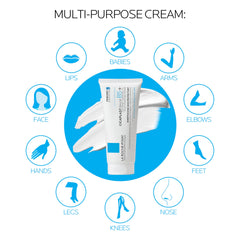 La Roche-Posay close-up of balm texture conveying rich non-greasy moisturizing benefit