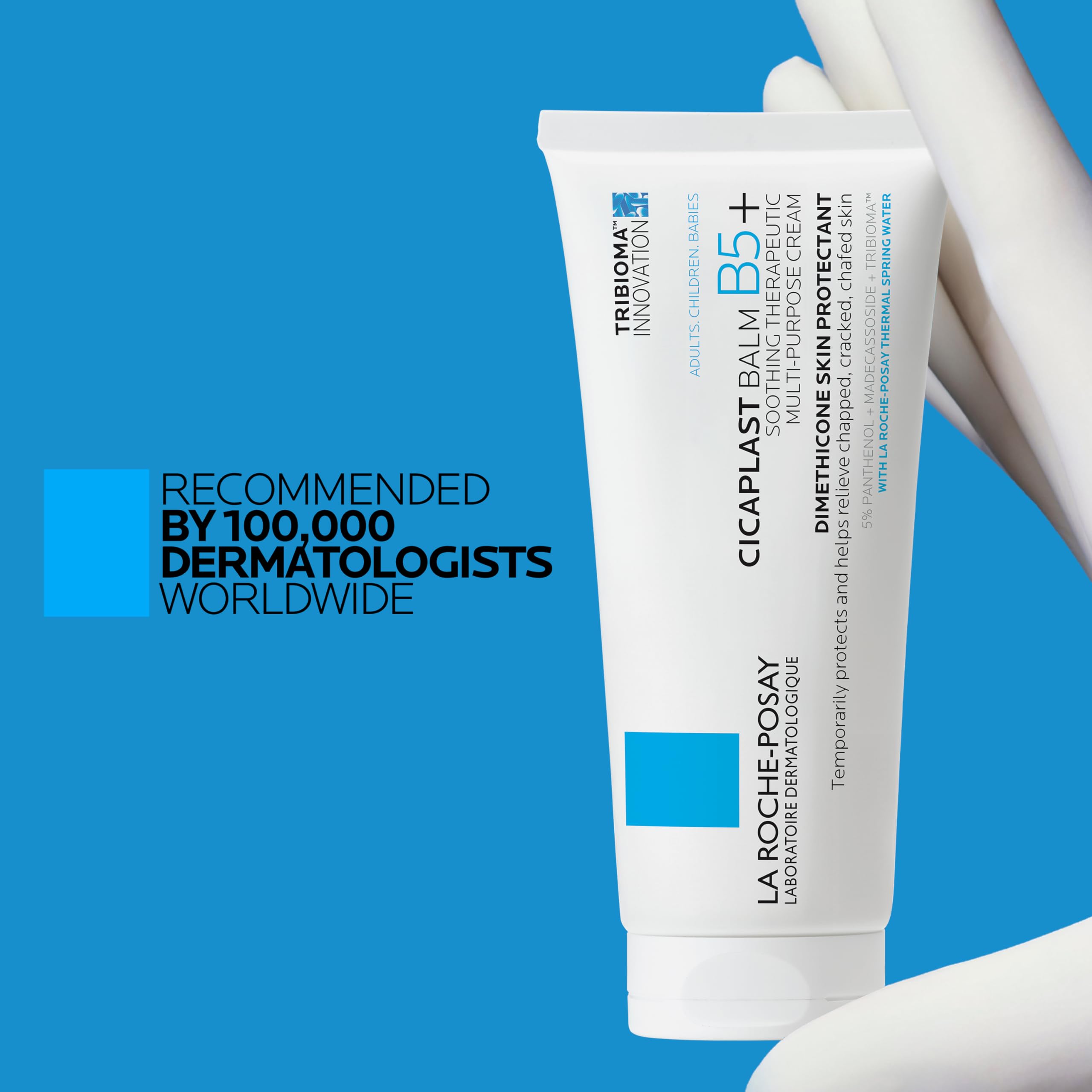 La Roche-Posay balm used outdoors to protect skin against wind and cold exposure